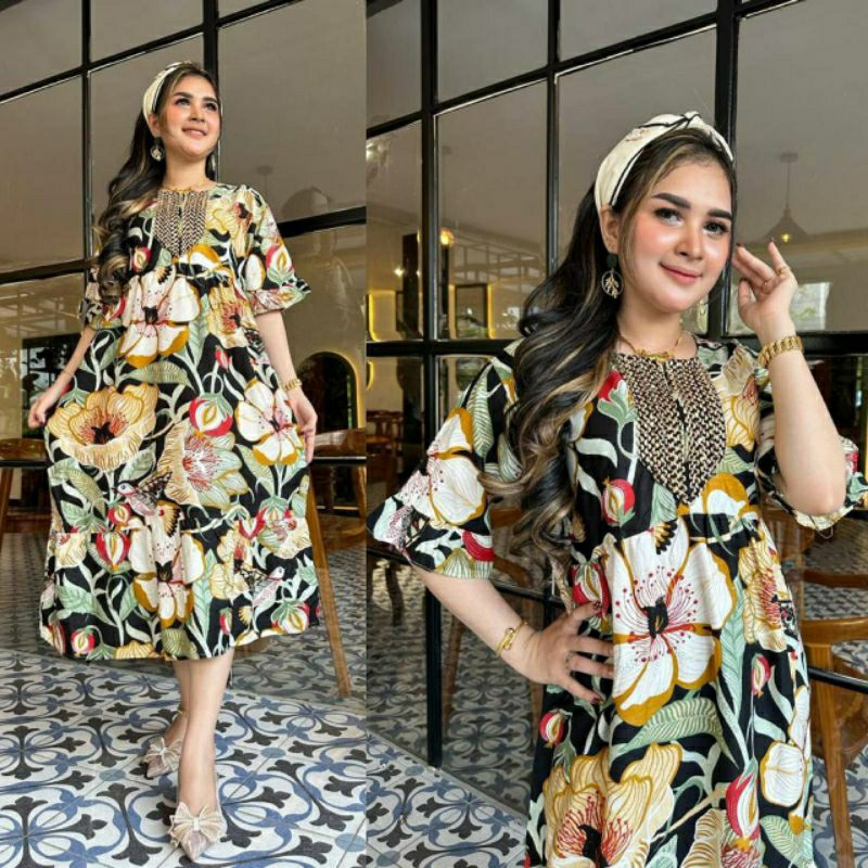 Dress rayon murah grosir daster tuban Dress luna Candika grosir daster tuban
