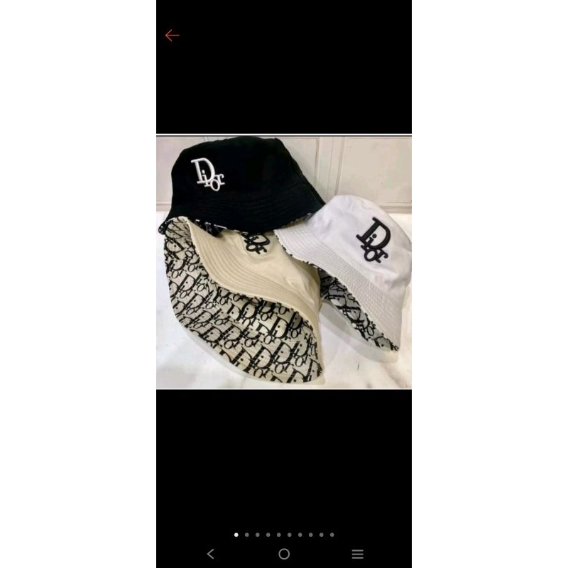 Topi buket bolak balik terbaru dior peria dan wanita terending kekinian