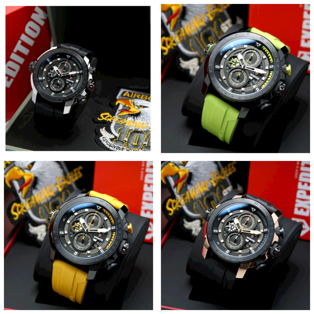 JAM TANGAN PRIA EXPEDITION EXP 6771 / E6771 ORIGINAL - TALI KARET