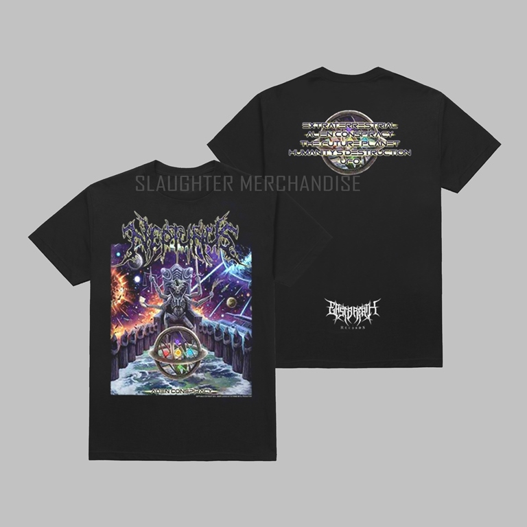 ORIGINAL T-Shirt NEPTUNUS - Alien Conspiracy | KAOS BAND | KAOS MUSIK | KAOS METAL | BAJU PRIA WANIT