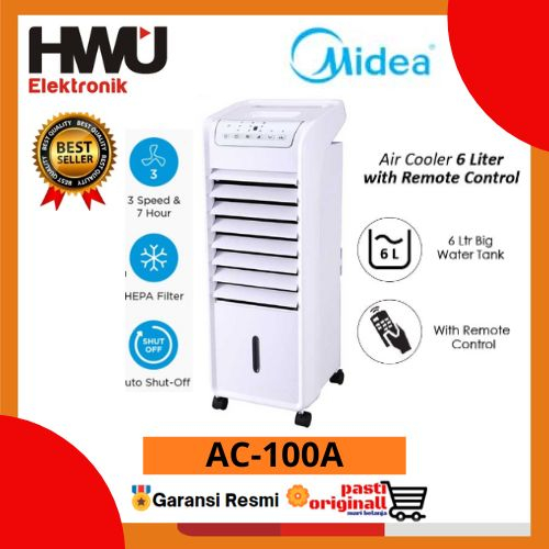 MIDEA AC100A AIR COOLER Purifier Humidifier Hepa ( PUTIH ) AC-100A