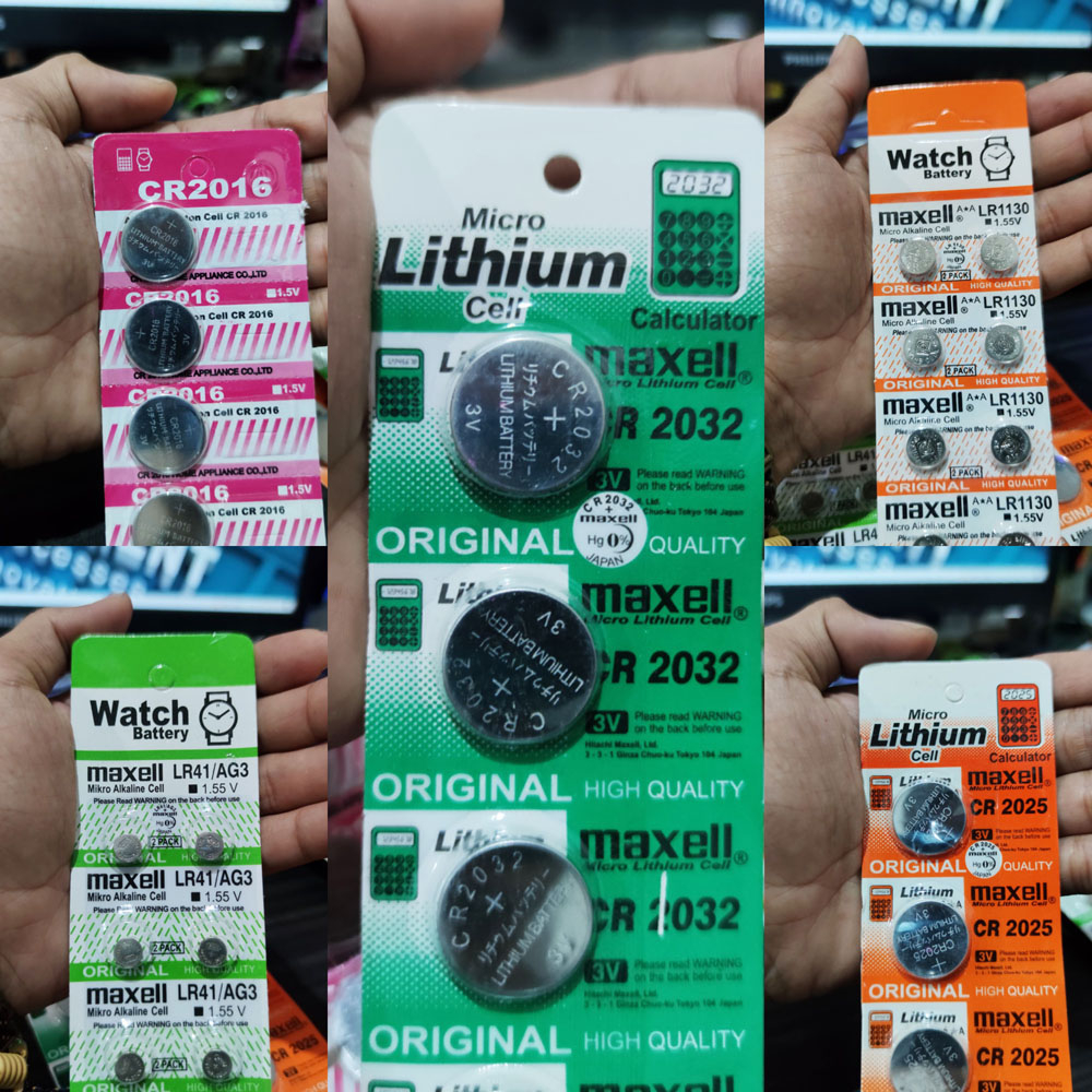 GROSIR TROLIS BATERAI BATTERY 377 SR626SW 626 CR2032 LR1130 CR2016 CR2025 LR41 AG3 PIL KANCING BESAR