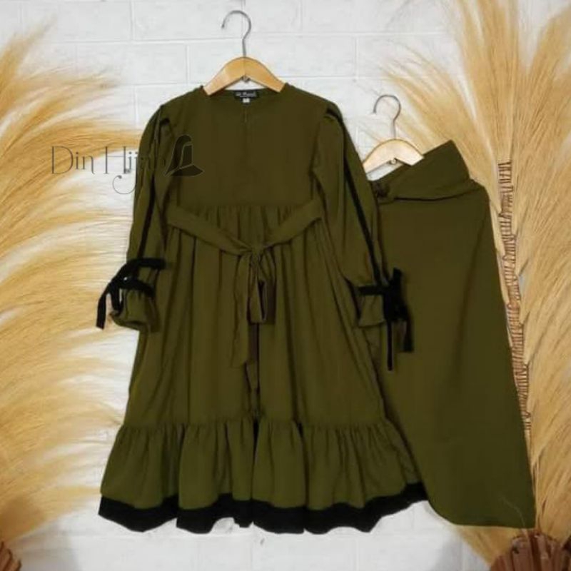 Din Hijab Set Gamis anak Banat Aisyah