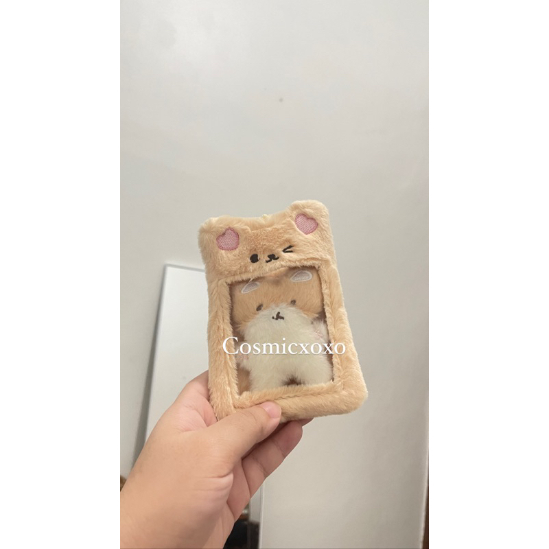 [READY STOCK] Korea Cute Bear Rabbit Plush Photocard PC Holder Kawaii Kpop Idol Photo Sleeve Case ID