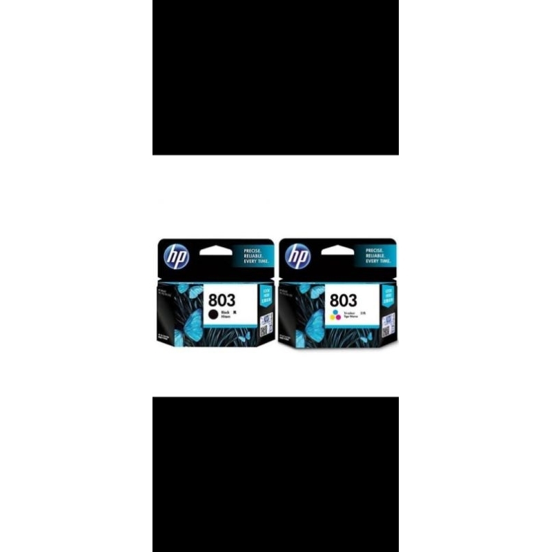 catridge tinta HP 803 satu pasang (hitam&warna)
