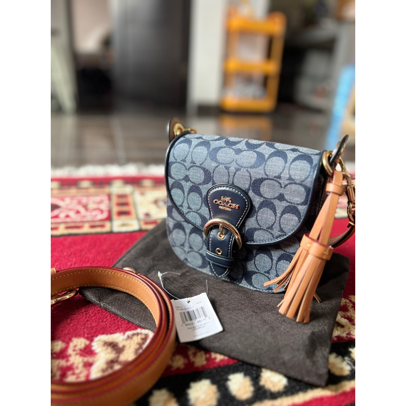 Coach Kleo signature Denim Shoulder Bag 17 Auth Preloved