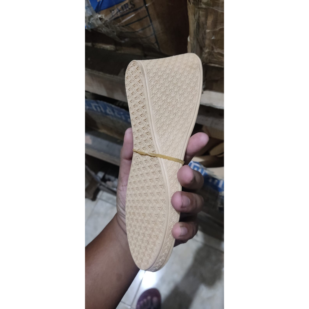 sol sepatu wanita rajut wedges ujung oval outsole siap rajut