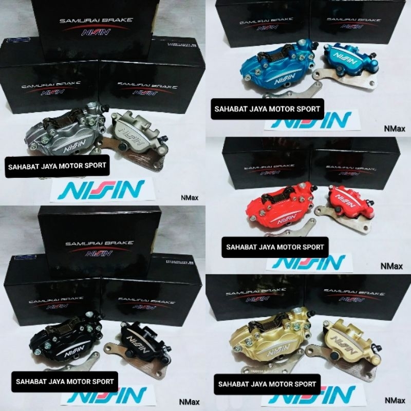 Kaliper Set Depan Belakang Nissin Samurai 4 Piston Nmax Old Nmax Lama Nmax New Original Nissin Samur