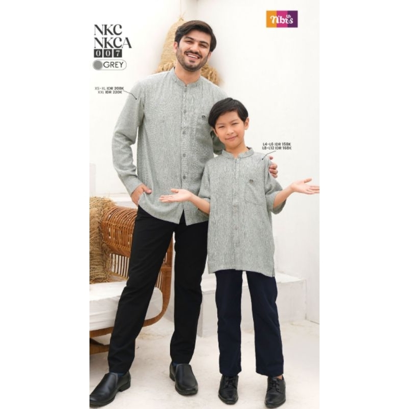 Baju Koko Couple Bapak dan Anak By Nibras NKC 007 NKCA 007 Koko murah Bisa COD