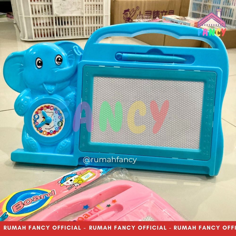 

FREE BUBBLE WARP + DUS PAPAN TULIS MAGNET / MAGIC BOARD Gajah + Jam Mainan 8026