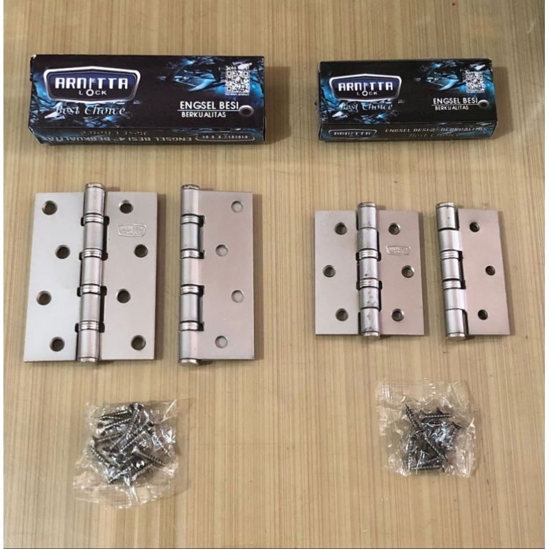 engsel arnetta 3" 4"/ engsel pintu lemari stainless/ engsel pintu stainless tebal/ engsel jendela mu
