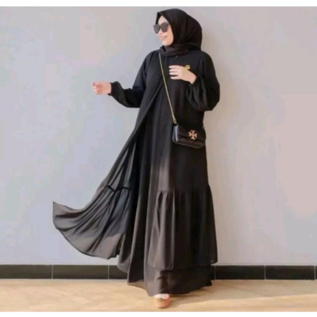 Gamis Ceruty Outer Polos Full Puring