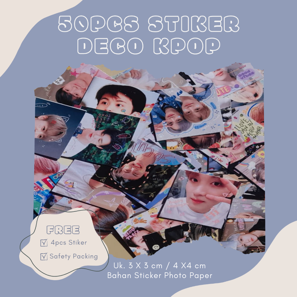 (50pcs) Sticker Kpop Freebies ala Sellkor Deco Sticker NCT EXO BTS Seventeen Blackpink
