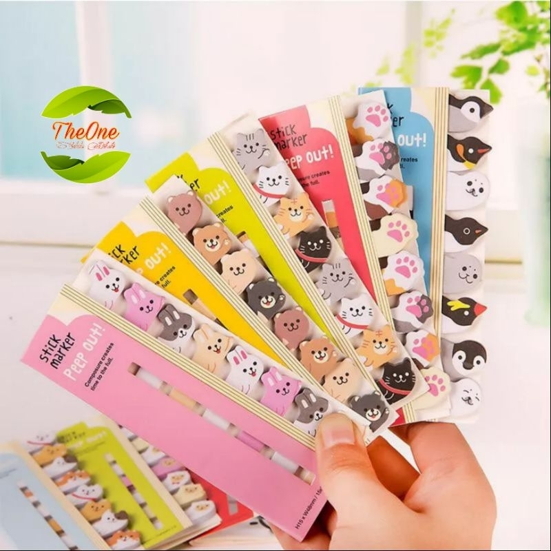 

[THEONE_SHOP] STICK MARKER / STICKY NOTE / STICKY NOTES / PEMBATAS BUKU LUCU MOTIF HEWAN ANIMAL / MEMO TEMPEL KARTUN