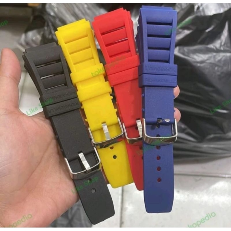 Tali jam tangan RM Richard Mille mile Ricard Pen rubber karet ruber watch pria