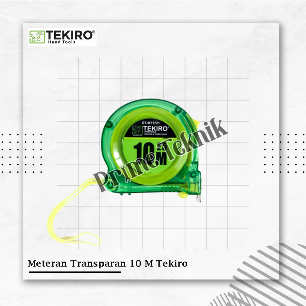 Meteran Transparan 10 M Tekiro 10 Meter 10M 10Meter Measurement Tape