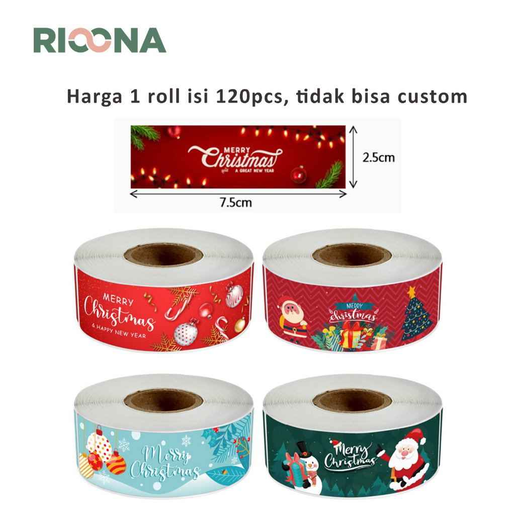 

120pcs Stiker Natal Stiker Label Natal Stiker Label Chistmas