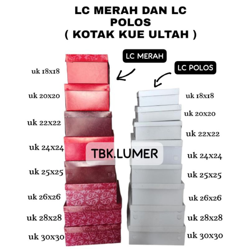 LC POLOS DAN LC MERAH 1 PAK ISI 10 PCS/KOTAK KUE ULTAH