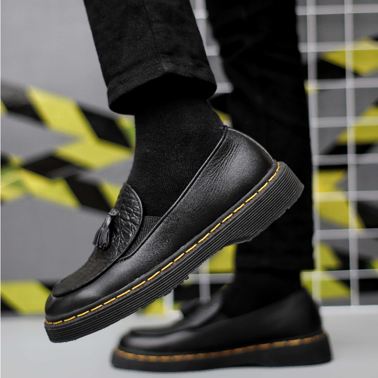 GRANDABLE - Sepatu Loafers Docmart Kulit Asli Pria