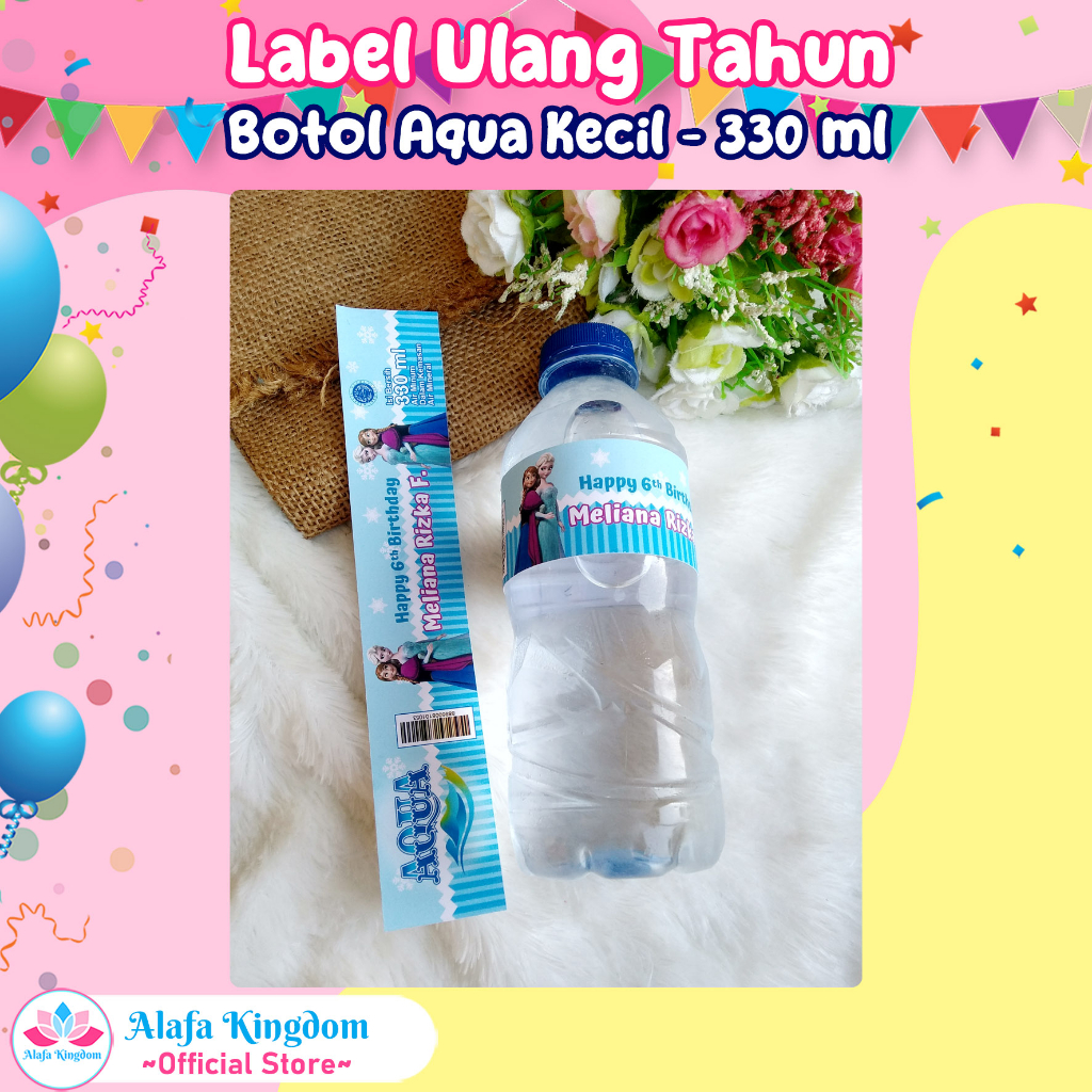 

Alafakingdom Label Ulang Tahun Aqua Botol Kecil 330ml