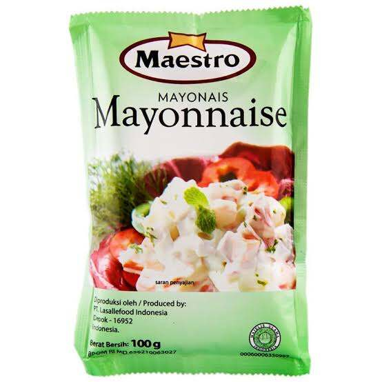 

Maestro Mayonaise Sachet 100g Maestro Mayones Mayo Mayonais