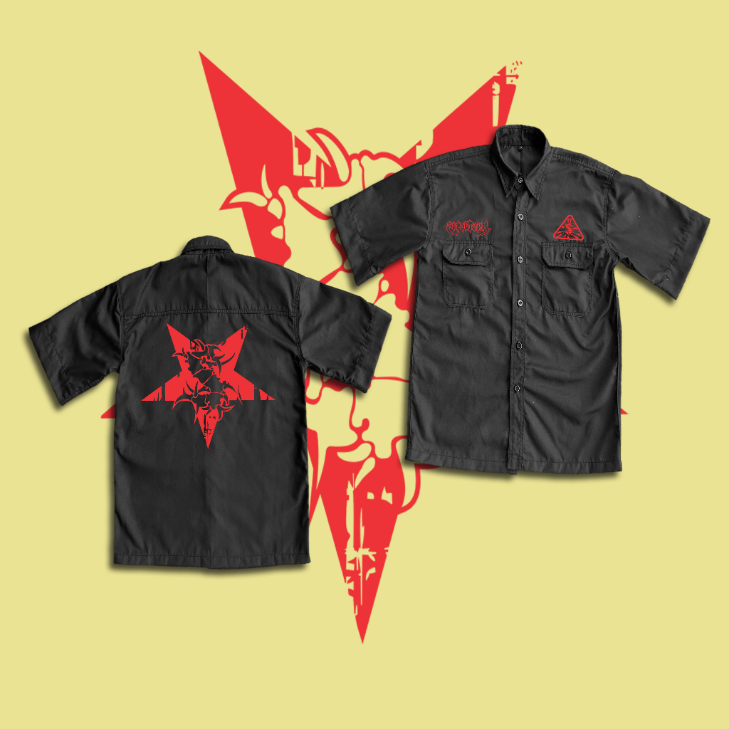 WORKSHIRT / KEMEJA KERJA LENGAN PENDEK BAND SEPULTURA
