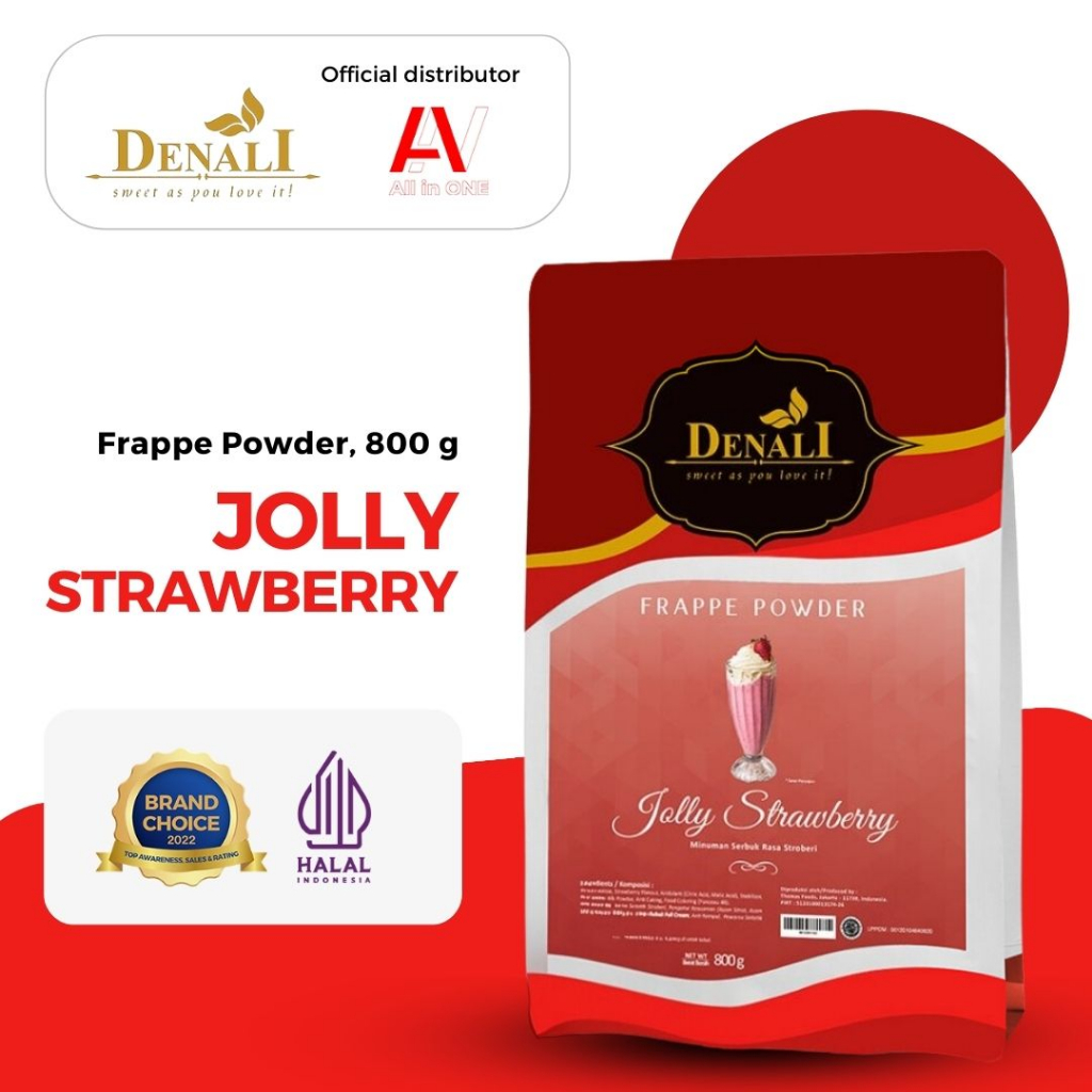 

Denali Frappe Powder 800g - Jolly Strawberry