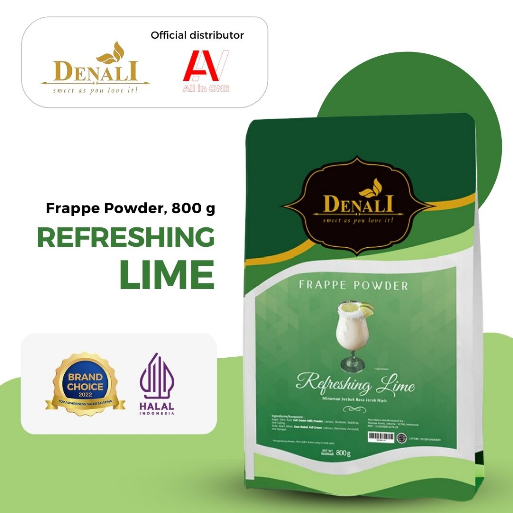 

Denali Frappe Powder 800g - Refreshing Lime