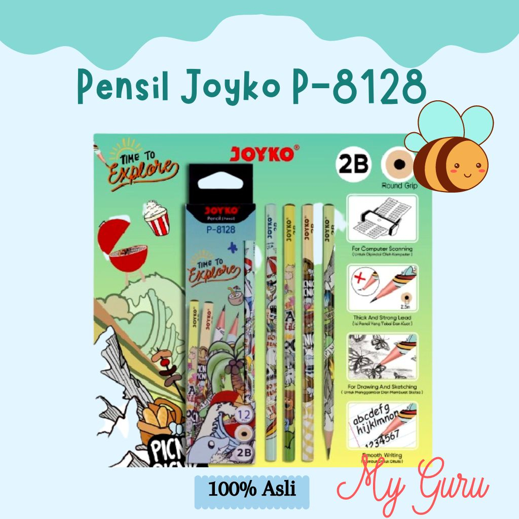 

[PAK] PENSIL 2B JOYKO P-8128 PENSIL TULIS KAYU (12 PCS) EXPLORE