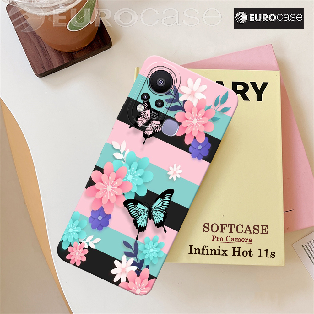 Casing Hp Infinix Hot 11S - Fashion Case Bunga - Soft Case Hp Infinix Hot 11S - Kesing Hp Infinix Hot 11S - Case Karakter Cewek / Cowok - Case Terbaru - Aksesoris Handphone - Silikon - Casing Hp Murah - TPU Pro Camera