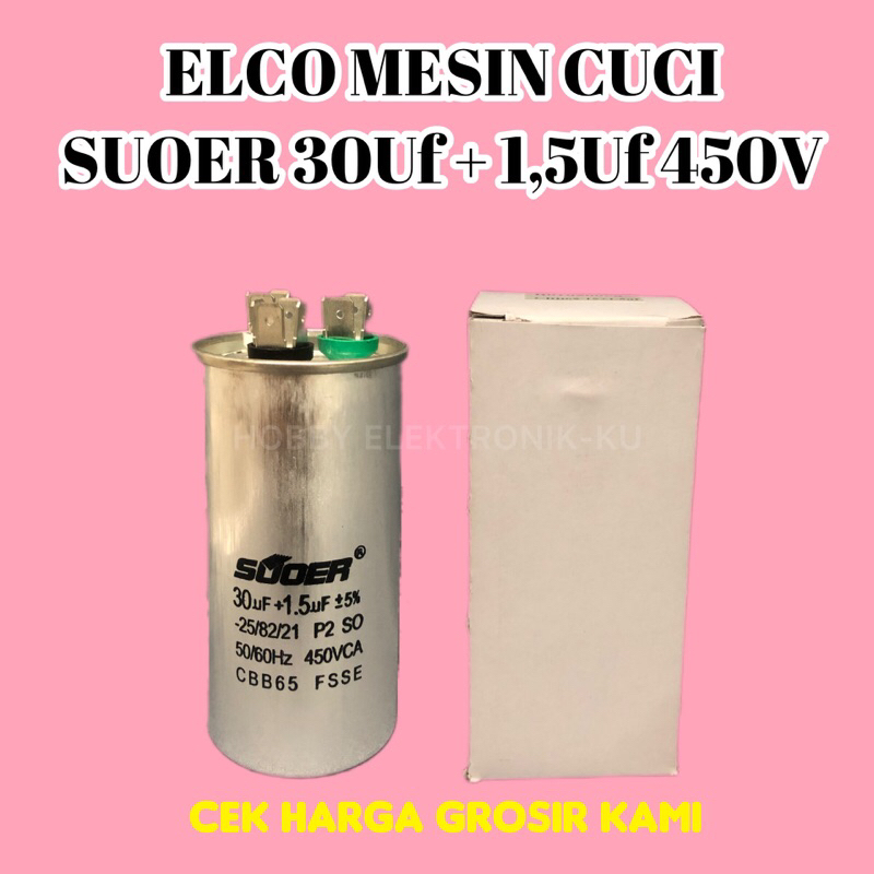 ELCO MESIN CUCI 30Uf + 1,5Uf 450V