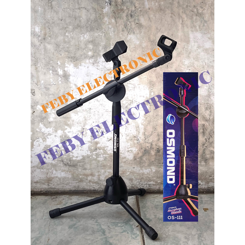 STAND MIC PENDEK OSMOND OS-111 STAND MICROPHONE MEJA TRIPOD MIK