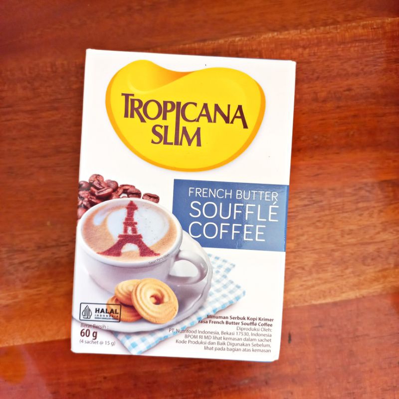 

Tropicana Slim French Butter Souffle Coffee 4 sachet - Kopi Susu Ala Perancis