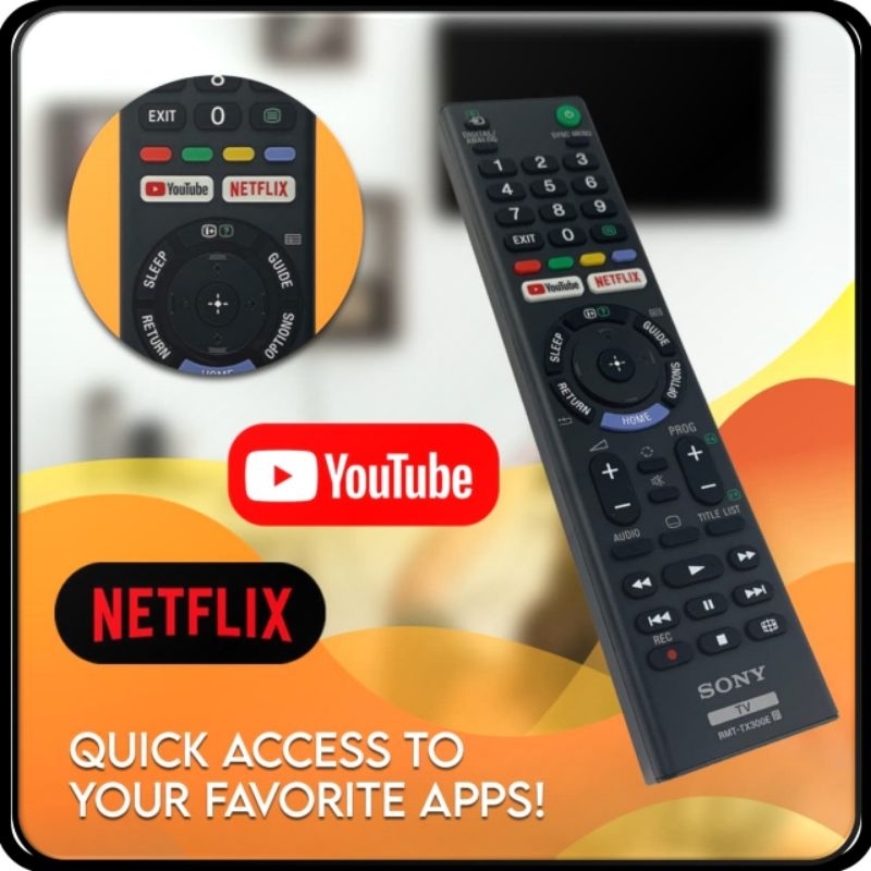 REMOTE TV REMOT TV SONY LED BRAVIA SMART TV BISA YOUTUBE DAN Netflix
