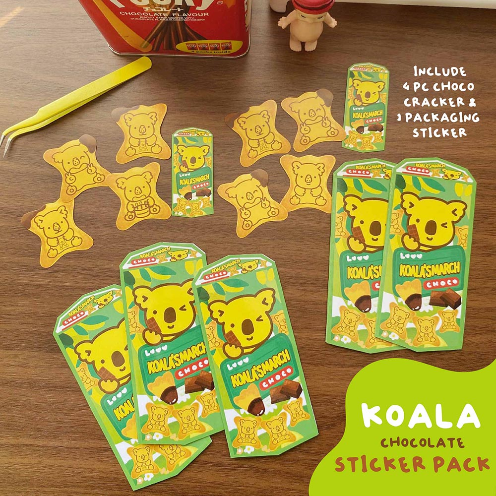 

Koala cracker choco sticker pack / stiker lucu