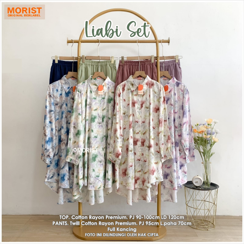 Liabi set matt cotton rayon premium setelan original by morist