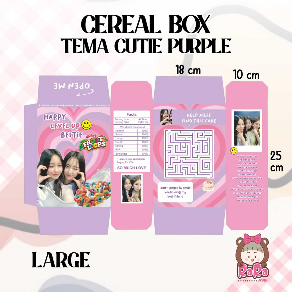 

CEREAL BOX CUSTOM TEMA CUTIE PURPLE