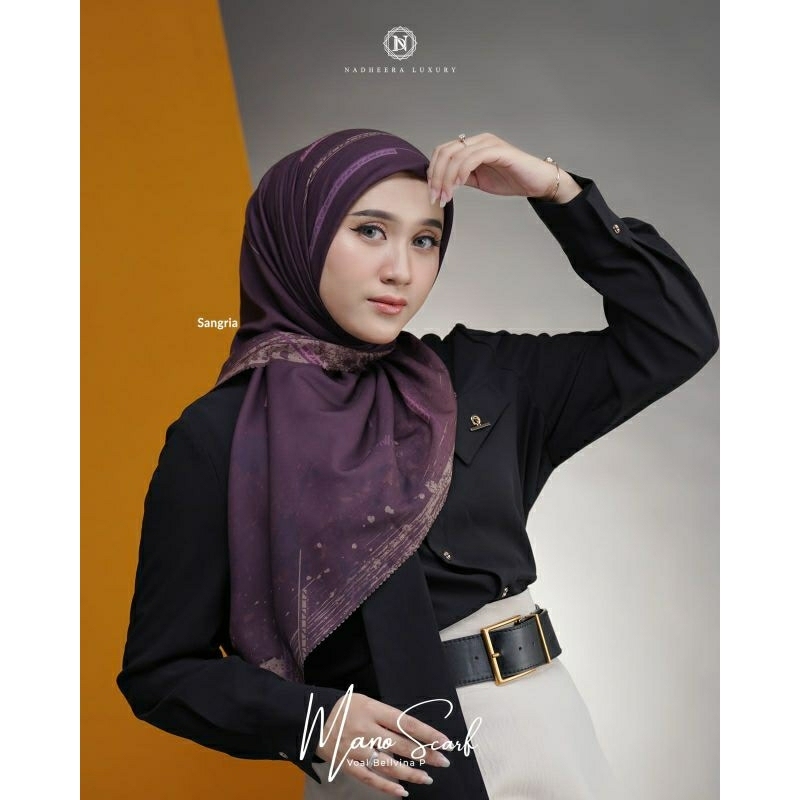 Mano Scarf by Nadheera Hijab Segiempat Motif Kerudung Segiempat Motif Hijab Nadheera