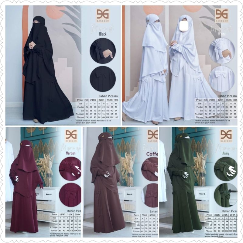 Basegeh || Set Gamis Anak Marwah Series