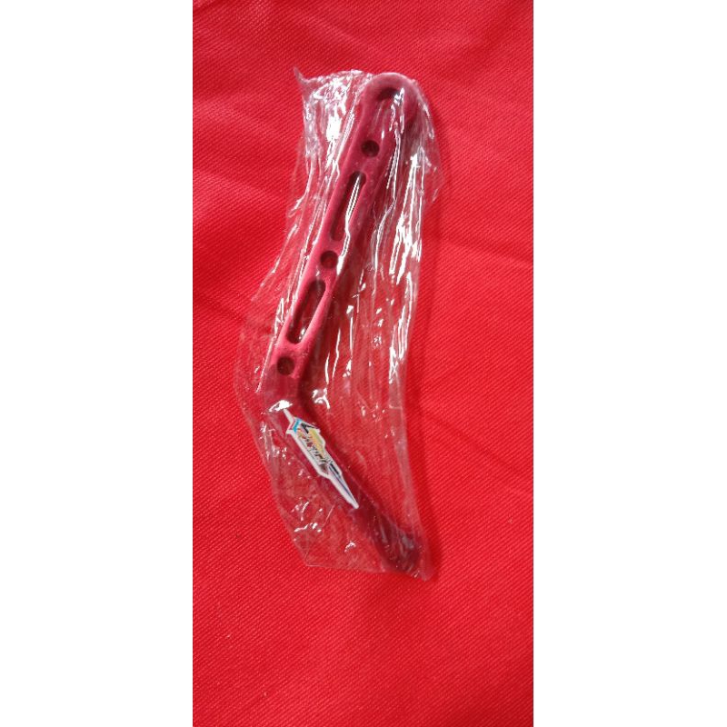 pangkon knalpot L alumunium cnc motif coak panjang 17cm dari lubang ke lubang