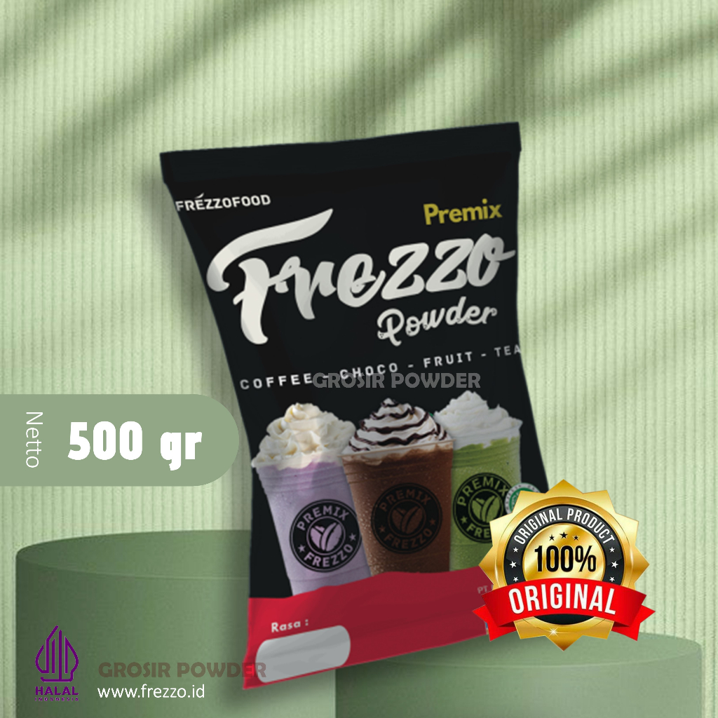 

500 Gram Bubuk Minuman Frezzo Powder | Jenis Rasa Kopi Coklat Teh Vanila dan Buah