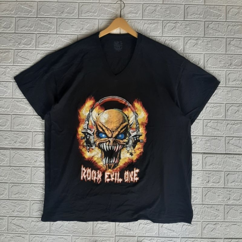 kaos t shirt band ROOK EVIL ONE tag fruit of the loom size XL-XXL unisex second ab