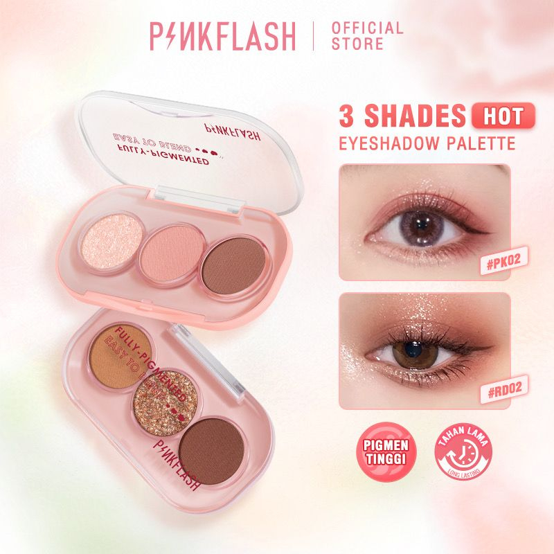 Pinkflash 3 Pan Eyeshadow - Fully Pigmented Easy To Blend - E23