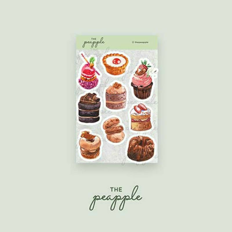 

The Peapple Stiker / Sticker tema baker baking dessert kue roti 01-003-B