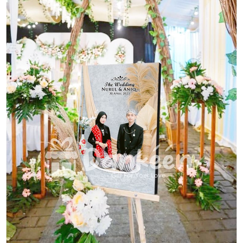 Cetak Foto Prewedding Jumbo + Bingkai Blok Ukuran 75x50cm