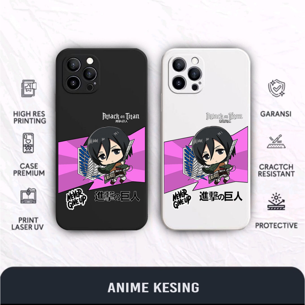 Case Mikasa Ackerman AOT2 Oppo A17 A17K A57 2022 A5S A12 A11K A15 A16 A16K A54 A74 A37F A33W F5 F7 F