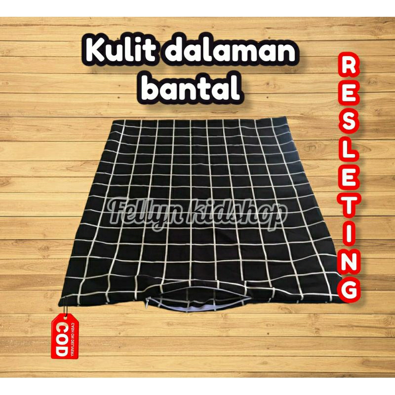Sarung Dalaman Bantal Resleting Buat Isi Kapuk Bahan Katun Motif Adem dan Tebal Harga Murah