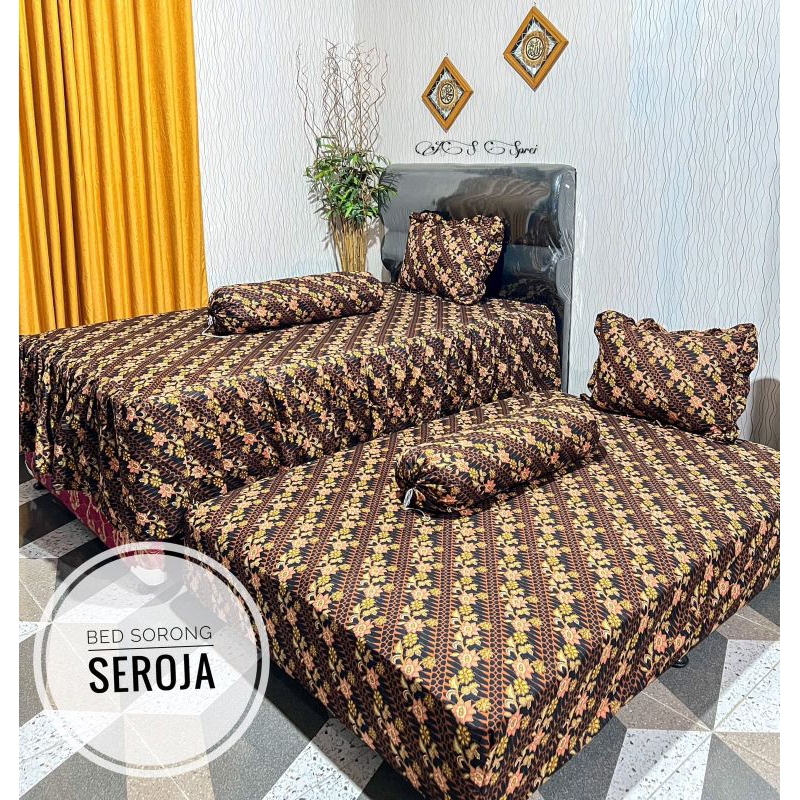 Sprei Bed sorong Rumbai  Batik / Jumputan