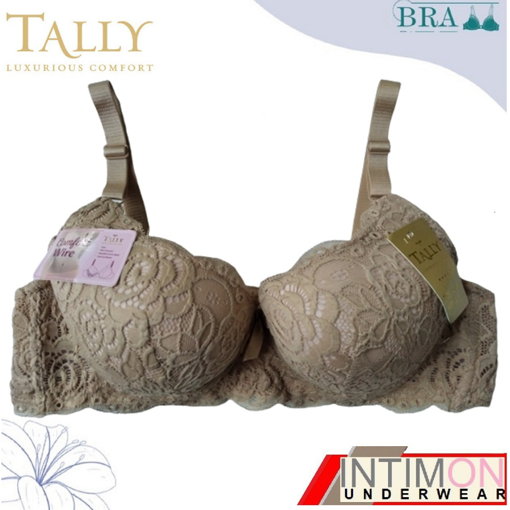 BRA BH BERCINTA BUSA TEBAL KAWAT CUP BESAR C-D BAHAN BROCADE RENDA