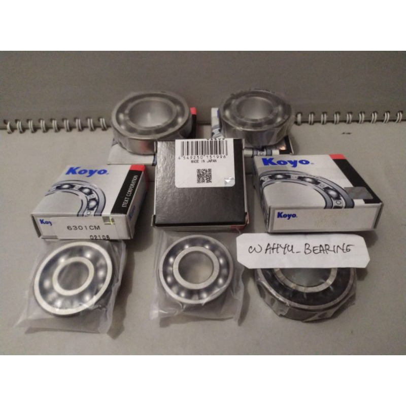 Bearing 6301 - 6204 Koyo Set Rasio Gardan Beat Fi Beat Karbu Vario 110 Scoopy Spacy Fulset Original 